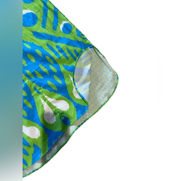 Embellished Sheridan French Tunic dress Green & blue cap Sleeves Large - Picture 5 of 8